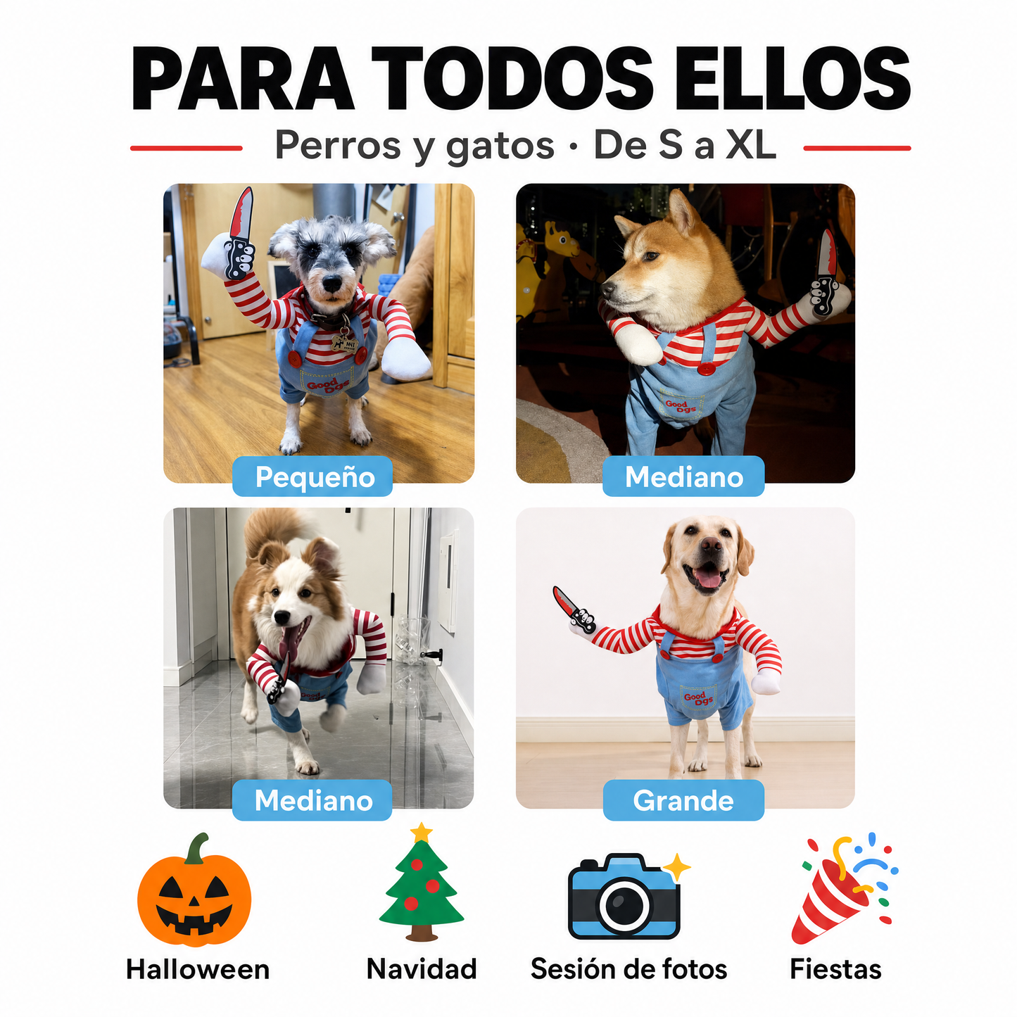 MordyPaws™ — Disfraz del Muñeco Diabólico